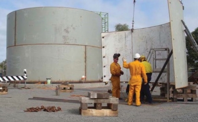 Construction of Two Steel Water Reservoirs